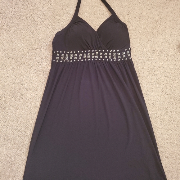 Women's S Little Black Dress with sewn on belt - Picture 2 of 3
